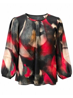 2-Biz bluse - Ramona - Rød/sort - Dame - Bluser - 2-Biz