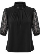 2-Biz bluse - York - Sort/blonder - Dame - Bluser - 2-Biz 2-Biz bluse - York - Sort/blonder - Dame - Bluser - 2-Biz
