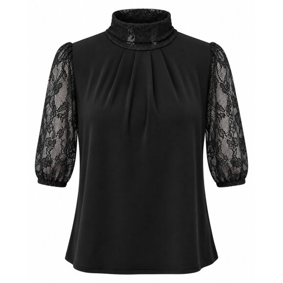 2-Biz bluse - York - Sort/blonder - Dame - Bluser - 2-Biz 2-Biz bluse - York - Sort/blonder - Dame - Bluser - 2-Biz