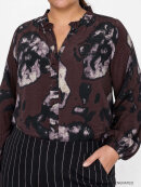 WasabiConcept bluse - WaKatalina - brun mix - Overdele til Plus size - Wasabiconcept