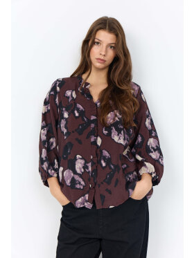 WasabiConcept bluse - WaKatalina - brun mix - Overdele til Plus size - Wasabiconcept