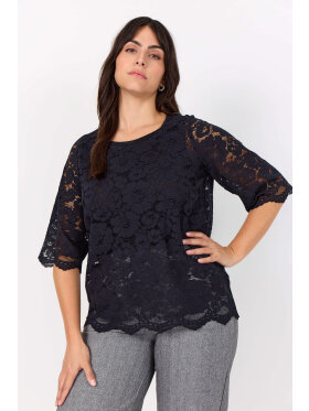 WasabiConcept bluse - WaKlarissa - Sort - Overdele til Plus size - Wasabiconcept