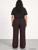 WasabiConcept bukser - Wa-Kufa - Brun/striber - Plus size bukser til kvinder - Wasabiconcept