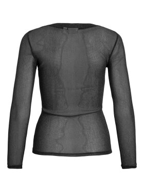 Vila meshbluse - ViDinara - Sort/glimmer - Dame - Bluser - VILA