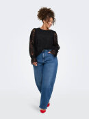 Only Carmakoma bluse - CarZenna - Sort/lace  - Overdele til Plus size - ONLY CarmaKoma