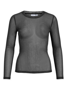 Vila meshbluse - ViDinara - Sort/glimmer - Dame - Bluser - VILA Vila meshbluse - ViDinara - Sort/glimmer - Dame - Bluser - VILA