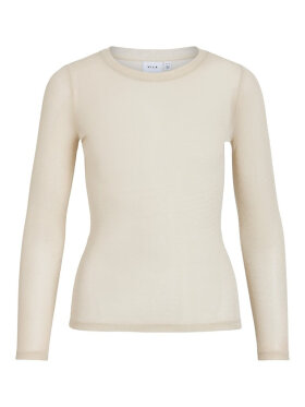 Vila meshbluse - ViDinara - Off white/glimmer - Dame - Bluser - VILA Vila meshbluse - ViDinara - Off white/glimmer - Dame - Bluser - VILA