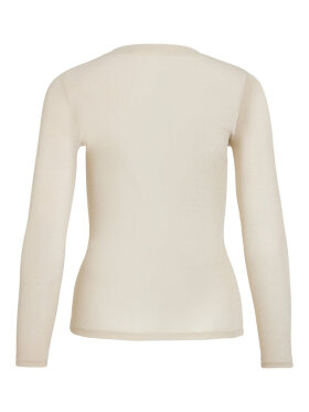 Vila meshbluse - ViDinara - Off white/glimmer  - Dame - Bluser - VILA