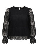 Only Carmakoma bluse - CarZenna - Sort/lace  - Overdele til Plus size - ONLY CarmaKoma