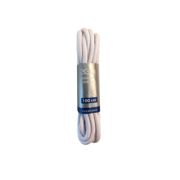 2GO - 2GO snørebånd hvid 100 cm
