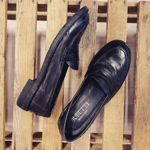 Bubetti loafers lux nero - Flade sko & Loafers - Bubetti