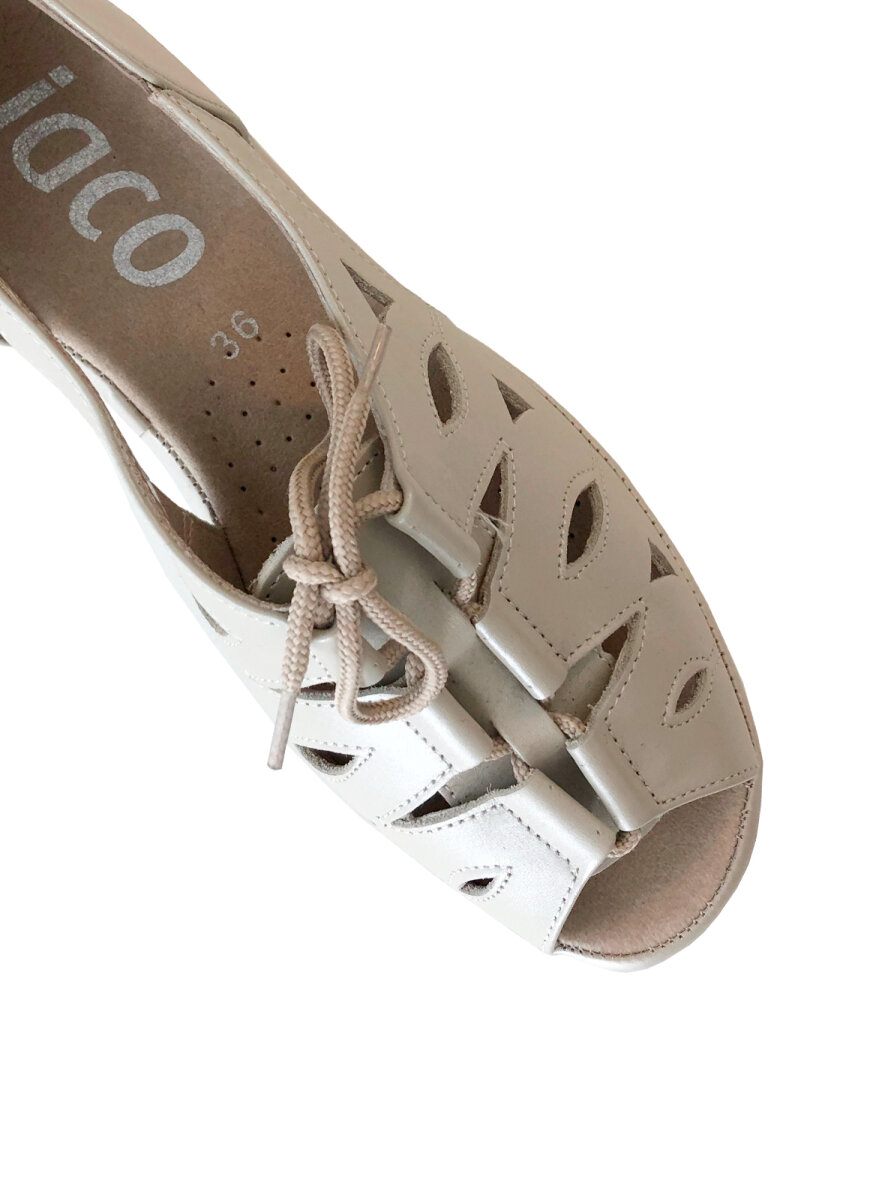 Sammensætning billet trængsler Smart Jaco sandal Ida i cream farve JA13002-402